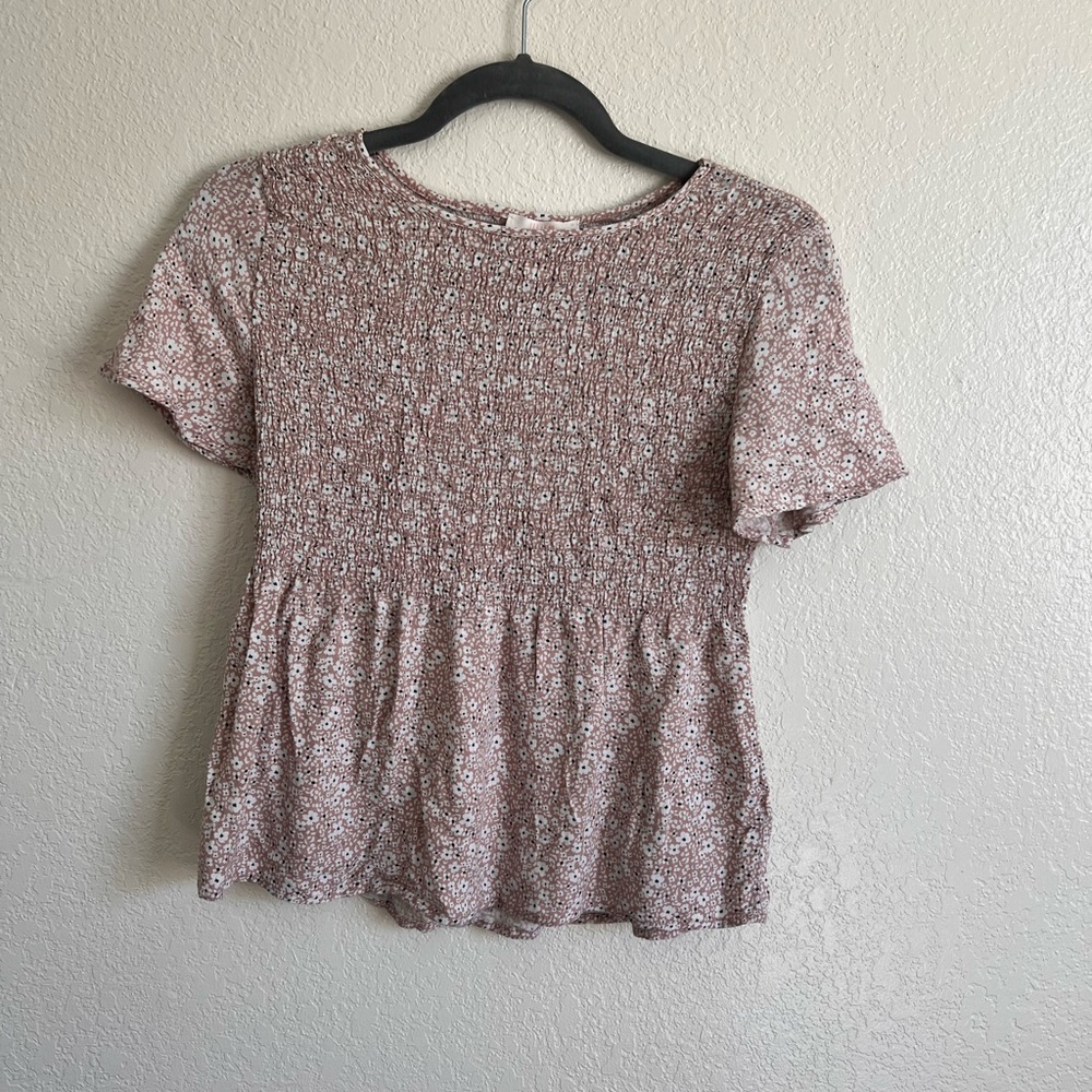 Urban Romantics floral peplum top size small
